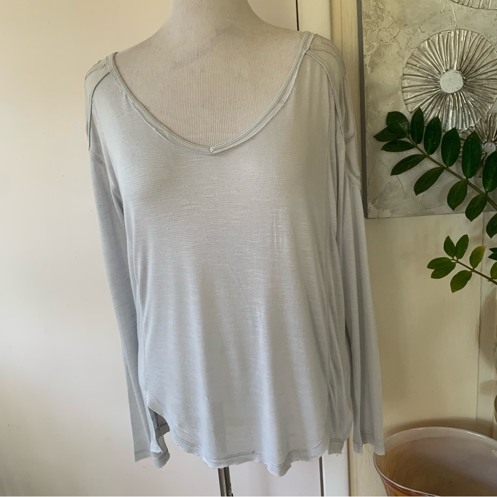 NWT Calypso ST Bars Gray rayon blend high low vintage look tunic size XL